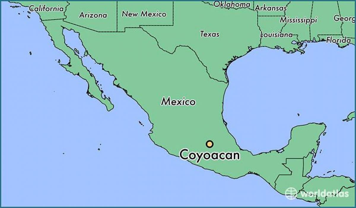 coyoacan ਮੈਕਸੀਕੋ ਸ਼ਹਿਰ ਦਾ ਨਕਸ਼ਾ