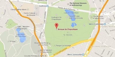 Chapultepec ਪਾਰਕ ਨਕਸ਼ਾ