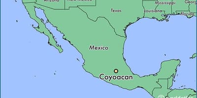 Coyoacan ਮੈਕਸੀਕੋ ਸ਼ਹਿਰ ਦਾ ਨਕਸ਼ਾ